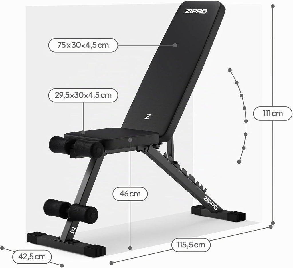 ZIPRO Adjustable Weight Bench Stride