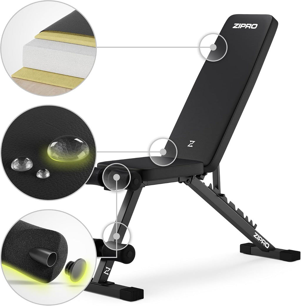 ZIPRO Adjustable Weight Bench Stride
