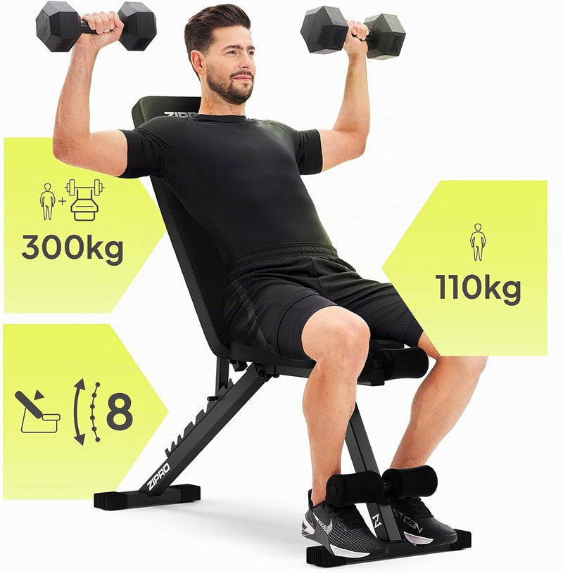 ZIPRO Adjustable Weight Bench Stride