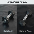 20kg Hex Dumbbells & Grips
