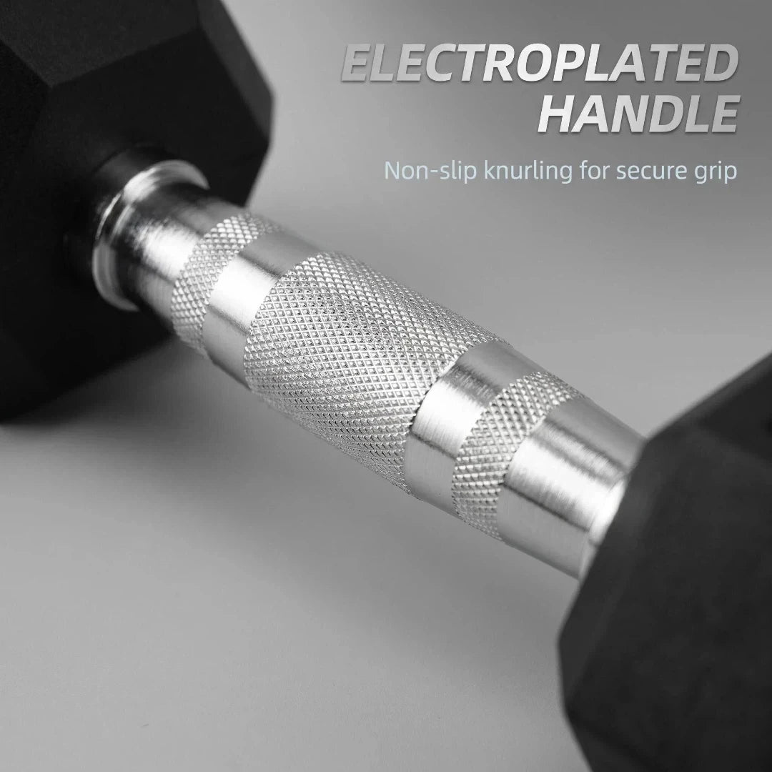 20kg Hex Dumbbells & Grips