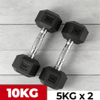 20kg Hex Dumbbells & Grips