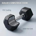 20kg Hex Dumbbells & Grips